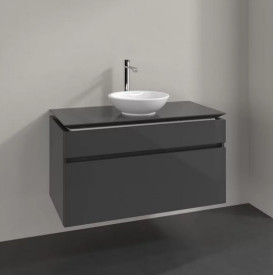 Тумба под раковину Villeroy & Boch Legato 100х55 см МДФ/ДСП глянцевый серый B57200FP