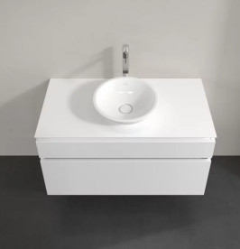Тумба під раковину Villeroy&Boch Legato 100х55 см ДСП білий матовий B57200MS