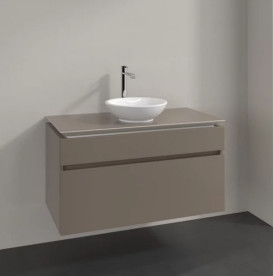 Тумба під раковину Villeroy&Boch Legato 100х55 см ДСП трюфель сірий B57200VG