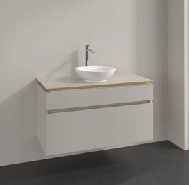 Тумба під раковину Villeroy&Boch Legato 100х55 см ДСП м'який сірий B57200VK