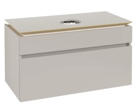 Тумба під раковину Villeroy&Boch Legato 100х55 см ДСП м'який сірий B57200VK