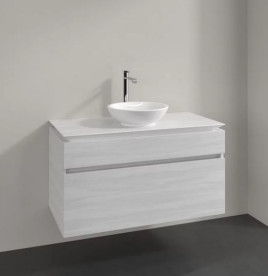Тумба під раковину Villeroy&Boch Legato 100х55 см ДСП біле дерево B57200E8