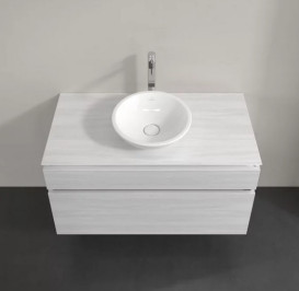 Тумба під раковину Villeroy&Boch Legato 100х55 см ДСП біле дерево B57200E8