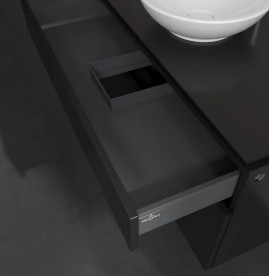 Тумба під раковину Villeroy&Boch Legato 100х55 см МДФ/ДСП чорний матовий лак B57200PD