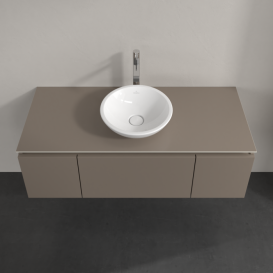 Тумба під раковину Villeroy & Boch Legato 120х38 см ДСП сірий трюфель B57700VG