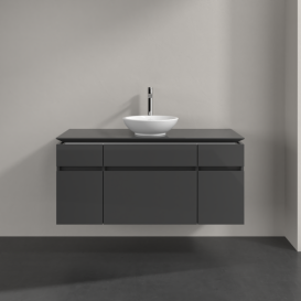Тумба під раковину Villeroy & Boch Legato 120х55 см МДФ/ДСП глянсовий сірий B57800FP