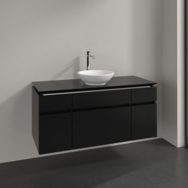 Тумба под раковину Villeroy & Boch Legato 120х55 см МДФ/ДСП черный матовый лак B57800PD