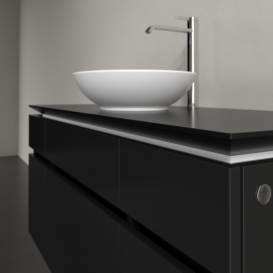 Тумба под раковину Villeroy & Boch Legato 120х55 см МДФ/ДСП черный матовый лак B57800PD