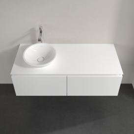 Тумба під раковину Villeroy & Boch Legato 120х38 см МДФ/ДСП білий глянсовий B57900DH
