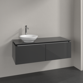 Тумба під раковину Villeroy & Boch Legato 120х38 см МДФ/ДСП глянсовий сірий B57900FP