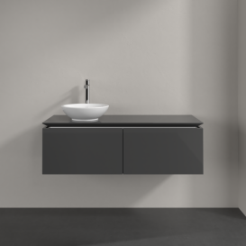 Тумба під раковину Villeroy & Boch Legato 120х38 см МДФ/ДСП глянсовий сірий B57900FP