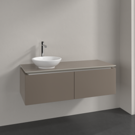 Тумба під раковину Villeroy & Boch Legato 120х38 см ДСП/ДСП сірий трюфель B57900VG