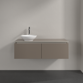 Тумба під раковину Villeroy & Boch Legato 120х38 см ДСП/ДСП сірий трюфель B57900VG