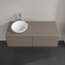 Тумба під раковину Villeroy & Boch Legato 120х38 см ДСП/ДСП сірий трюфель B57900VG