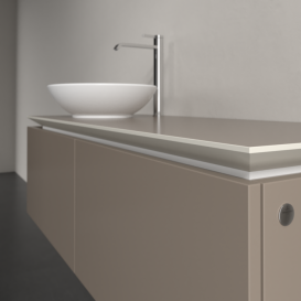 Тумба під раковину Villeroy & Boch Legato 120х38 см ДСП/ДСП сірий трюфель B57900VG