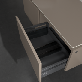 Тумба під раковину Villeroy & Boch Legato 120х38 см ДСП/ДСП сірий трюфель B57900VG