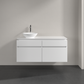 Тумба под раковину Villeroy & Boch Legato 120х55 см МДФ/ДСП белый глянцевый B58000DH
