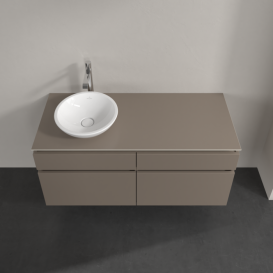 Тумба под раковину Villeroy & Boch Legato 120х55 см ДСП/ДСП трюфель серый B58000VG