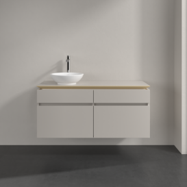 Тумба под раковину Villeroy & Boch Legato 120х55 см ДСП нежно-серый B58000VK