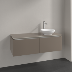 Тумба під раковину Villeroy & Boch Legato 120х38 см ДСП/ДСП сірий трюфель B58100VG