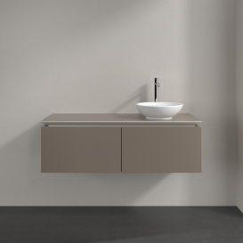 Тумба під раковину Villeroy & Boch Legato 120х38 см ДСП/ДСП сірий трюфель B58100VG