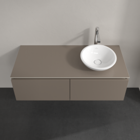 Тумба під раковину Villeroy & Boch Legato 120х38 см ДСП/ДСП сірий трюфель B58100VG