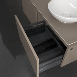 Тумба під раковину Villeroy & Boch Legato 120х38 см ДСП/ДСП сірий трюфель B58100VG