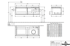 Тумба під раковину Villeroy & Boch Legato 120х38 см ДСП/ДСП біле дерево B58100E8