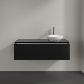 Тумба под раковину Villeroy & Boch Legato 120х38 см МДФ/ДСП черный матовый лак B58100PD