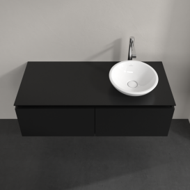 Тумба под раковину Villeroy & Boch Legato 120х38 см МДФ/ДСП черный матовый лак B58100PD