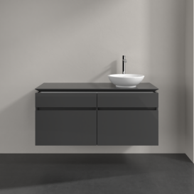 Тумба під раковину Villeroy & Boch Legato 120х55 см МДФ/ДСП глянсовий сірий B58200FP