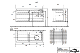 Тумба під раковину Villeroy & Boch Legato 120х55 см ДСП/ДСП білий матовий B58200MS