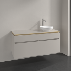 Тумба під раковину Villeroy & Boch Legato 120х55 см ДСП ніжно-сірий B58200VK