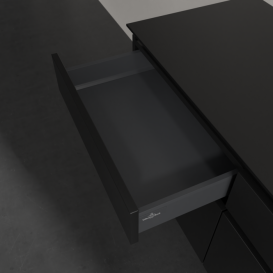 Тумба під раковину Villeroy&Boch Legato 120х55 см МДФ/ДСП чорний матовий лак B58200PD