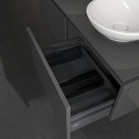 Тумба під раковину Villeroy & Boch Legato 120х38 см МДФ/ДСП глянсовий сірий B58300FP