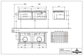 Тумба під раковину Villeroy & Boch Legato 120х38 см ДСП білий матовий B58300MS