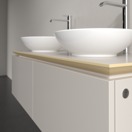 Тумба під раковину Villeroy & Boch Legato 120х38 см ДСП ніжно-сірий B58300VK