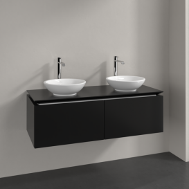 Тумба під раковину Villeroy&Boch Legato 120х38 см МДФ/ДСП чорний матовий лак B58300PD