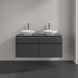 Тумба під раковину Villeroy & Boch Legato 120х55 см МДФ/ДСП глянсовий сірий B58400FP