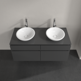 Тумба під раковину Villeroy & Boch Legato 120х55 см МДФ/ДСП глянсовий сірий B58400FP