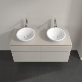 Тумба під раковину Villeroy & Boch Legato 120х55 см ДСП ніжно-сірий B58400VK