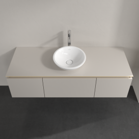 Тумба під раковину Villeroy & Boch Legato 140х38 см ДСП ніжно-сірий B58500VK
