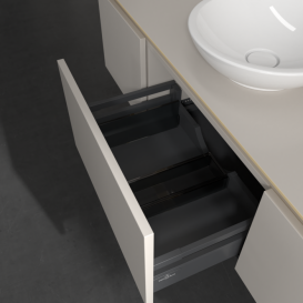 Тумба під раковину Villeroy & Boch Legato 140х38 см ДСП ніжно-сірий B58500VK