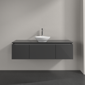 Тумба під раковину Villeroy & Boch Legato 140х38 см МДФ/ДСП глянсовий сірий B58500FP