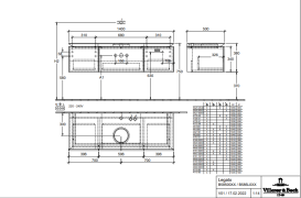 Тумба под раковину Villeroy & Boch Legato 140х38 см ДСП белый матовый B58500MS