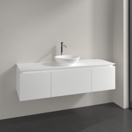 Тумба под раковину Villeroy & Boch Legato 140х38 см ДСП белый матовый B58500MS