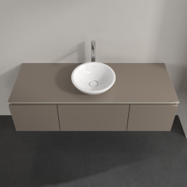 Тумба під раковину Villeroy & Boch Legato 140х38 см ДСП сірий трюфель B58500VG