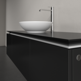 Тумба под раковину Villeroy & Boch Legato 140х38 см МДФ/ДСП черный матовый лак B58500PD