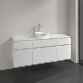 Тумба під раковину Villeroy & Boch Legato 140х55 см МДФ/ДСП білий глянсовий B58600DH