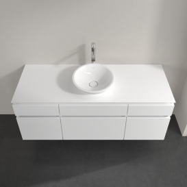 Тумба під раковину Villeroy & Boch Legato 140х55 см МДФ/ДСП білий глянсовий B58600DH